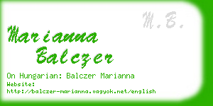 marianna balczer business card